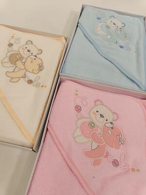 TRIANGLE BATHROBE FOR NEWBORNS AUM183 Tellini S.r.l. Wholesale Clothing